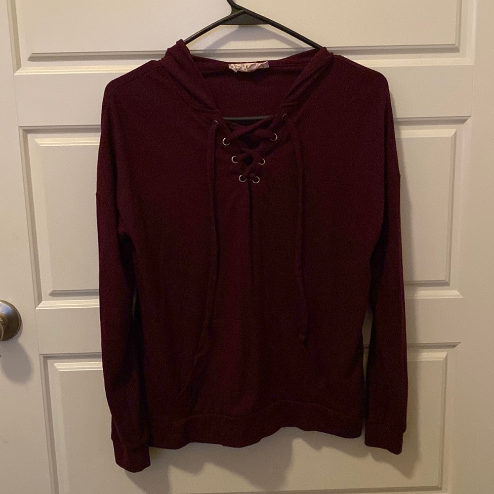 Dark Red sweater-rarely worn-Adult Small